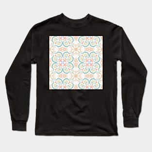 Vector ceramic tiles with seamless pattern Long Sleeve T-Shirt